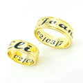 JX283 Personalized Name Ring Initial Birthday Couple Wedding Engagement Gift Jewelry Customize Band Ring Women Men Kid Boy Girl