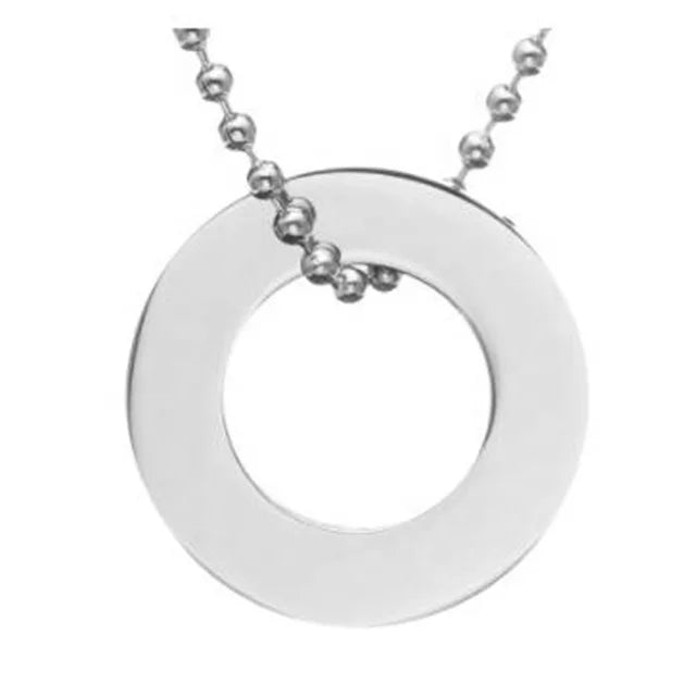 Yiwu Aceon round Donut Washer Dog Tag Stainless Steel Mirror Polished All Sides Fashionable Blank Stamping Charm Metal Crafts