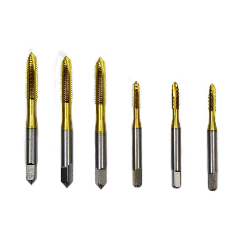 JIS Metric Machine Taps HSSE  Spiral Point  Tin Coated Metal Cutter Thread Cutting Tool M3-M10
