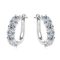Fine Jewelry Grade D Moissanite Diamond Hoop Earrings 925 Sterling Silver Gold Plated Moissanite Huggie Earrings