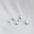 S925 Exquisite Sterling Silver Flower Bead Cap DIY Round Hollow Flower Cap Spacer