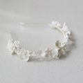 SLBRIDAL Handmade Ins Style Luxury Rhinestone Crystal Porcelain Flower Bridal Tiara Wedding Bridesmaids Crown Women Hair Jewelry