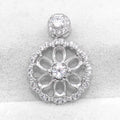 Sterling Silver 3*4mm Semi Mount Pendant Empty Frame Blank Support Setting S925 Base Holder Without Center Stone for DIY Inlay