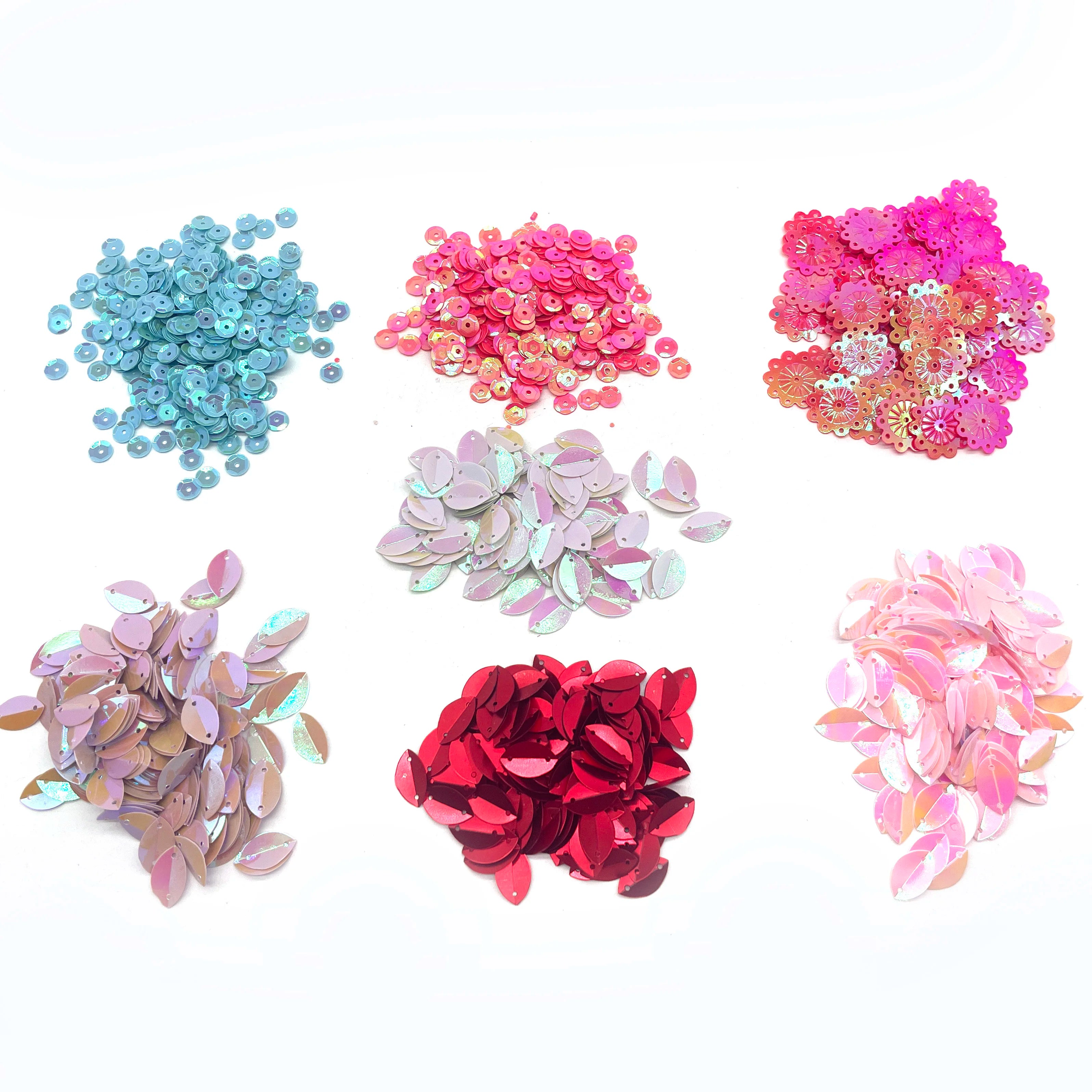 Bulk Loose Sequins Colorful  Round Embroidery Sequins Cup Craft Sequins With Holes for DIY.