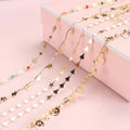 Smile butterfly DIY Jewelry Making Accessories Xmas Tree Star Brass Golden Diamond Handmade Chains