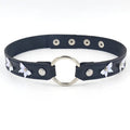 Harajuku Style PU Leather Personality Butterfly Rivet Sweet Chokers Short Necklace for Women