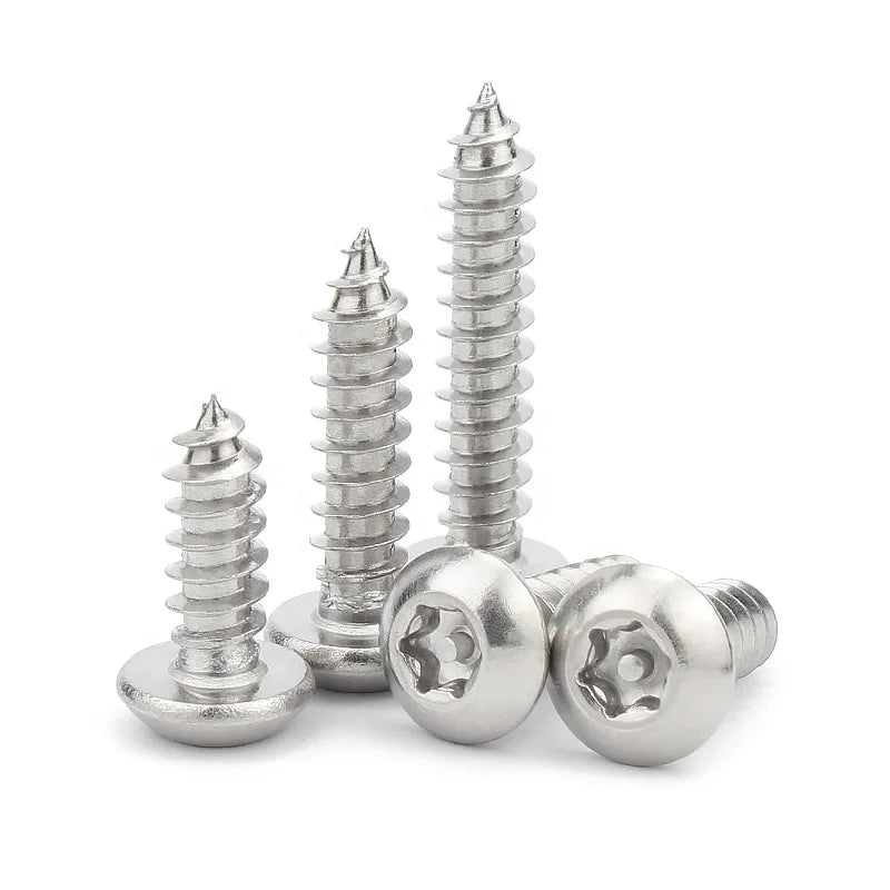 Stainless Steel Hexalobular Socket Socket Self Tapping Screws Torx Security Screw with Pin