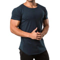 Wholesale Gym Clothing Cotton Spandex Mens Short Sleeve Fitted Fitness T-shirt Performance Custom Printed Tee Shirt Gym T Shirt