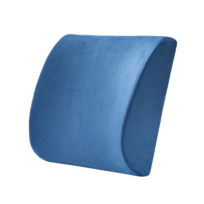 Comfort Lumbar Support Back Cushion-Memory Foam Oblong Pillow for Office Car & Chair Use Removable Washable Cover