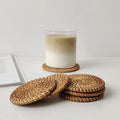 Natural Rattan Coasters for Food Drinks Boho Coasters for Drinks Teacup Dishes Woven Coasters