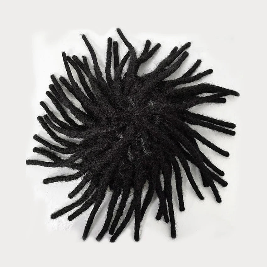 Best Human Hair Korea Breathable Lace Base Afro Dreadlock Toupee for Black Men