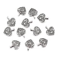 Antique Silver Plated 16mmx14mm Hollow Heart Pendant Lovely DIY Bracelets Necklace Jewelry Making Craft Main Alloy Wholesale