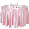 Multi-size Soft and Smooth Polyester Satin Round Tablecloth Solid Color Table Skirt Wedding Round Table Cover