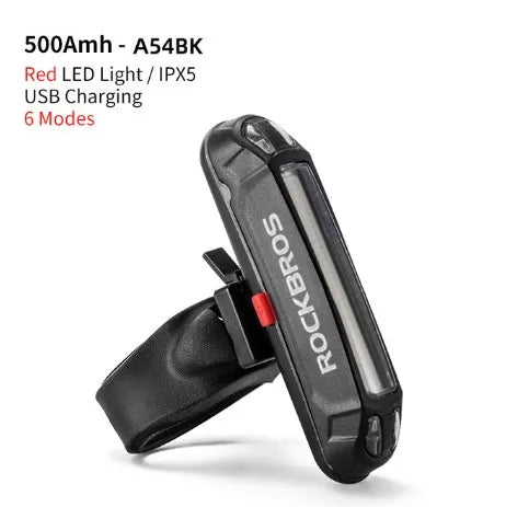 ROCKBROS Bicycle Equipment Smart Bike Rear Light Rechargeable Led Bike Tail Light Bicycle Riding Accessory