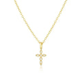 Elegant Luxury 925 Sterling Silver Cubic Zircon Cross Pendant Necklaces for Girl Wedding Jewelry