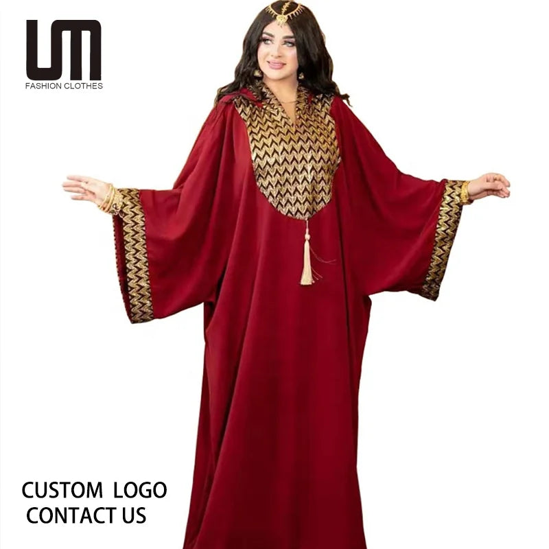 Liu Ming New Arrivals African Abaya Muslim Women Fashion Plus Size Loose Elegant Long Dresses