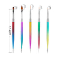 Felice Kolinsky Hair Nail Tips Decoration Salon Tool Two Way Nail Art Pens Gradient Color Metal Handle Drawing New Beautiful