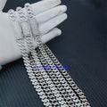 Zuanfa Luxury Cuban Necklace 8mm 10mm 16" 18" 20" 22" 24" Silver Diamond Link Necklace VVS Moissanite Iced Out Cuban Chain