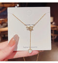 New Design Stainless Steel Clavicle Chain Heart-Shaped Necklace Wedding Jewelry