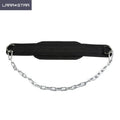 GJZ6089 Custom Logo Printing Available Weight Lifting Dipping Dip Belt with Steel Chain for Dips and Pull Ups MegaBDM