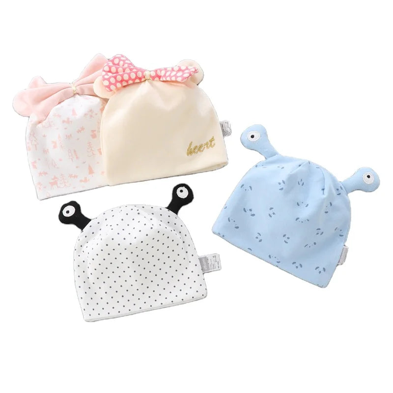 New Cartoon Animal Combination Double Layer Modeling Cap 0-3 Months Newborn Moon Cap air Conditioning Cap