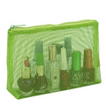 Promotional Plastic Mesh Makeup Toiletry Bag with Private Label Logo Custom Mesh Cosmetic Toilet Organizer Zipper Bag Promotion