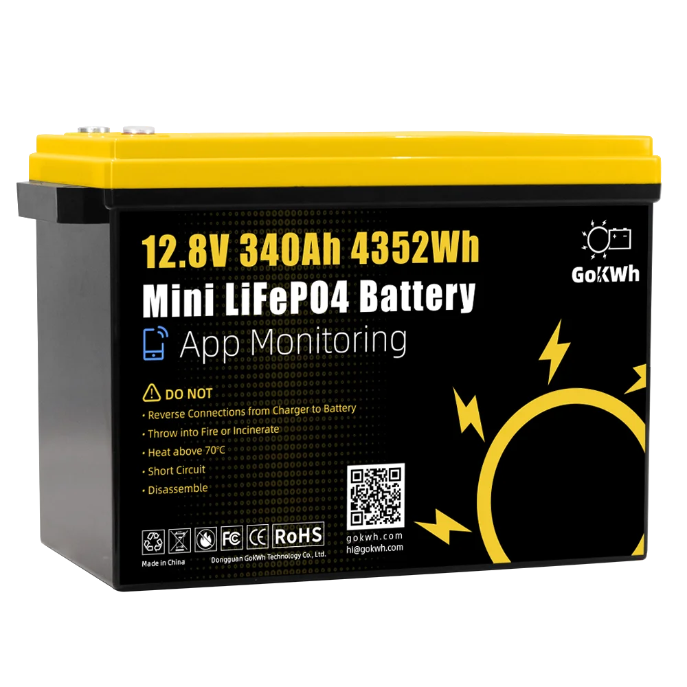 GoKWh Factory Direct 12V 340Ah 320Ah 280Ah 400Ah 314ah 200ah 100ah LifePo4 Battery Deep Cycle Home 24V Energy Storage Solar Pack