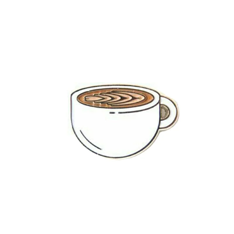 Manufacturer Metal Iron Zinc Alloy Cast Die Cut Logo Soft Hard Enamel Brooch Badge Custom Enamel Lapel Coffee Pin