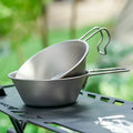 Wholesale Outdoor Portable Tableware Camping Picnic Folding Pure Titanium Sierra Cup Bowl