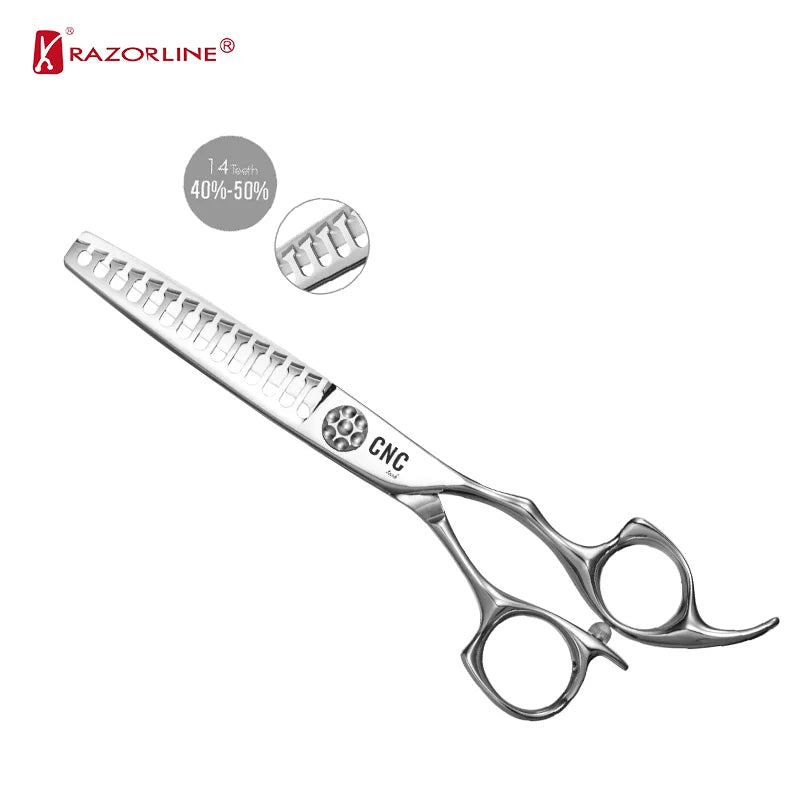 CAK015TX Factory CNC Premium Factory Hair Salon Texture Scissor Thinning Barber Scissors