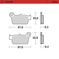 Moto Master MX 250 05-23 Rear Racing Saddle Pads
