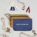 Multi-Purpose Small Work Storage Bag Cotton Canvas Zipper Stationery Kit with Zipper for Tool Organization