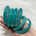 Wholesale Natural Stone Blue Amazonite Crystal Bangle Bracelets Jewelry for Women