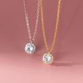 Square Shape Cubic Zircon Stone Pendant 925 Sterling Silver Gold Plated Necklaces Women Fashion Jewelry