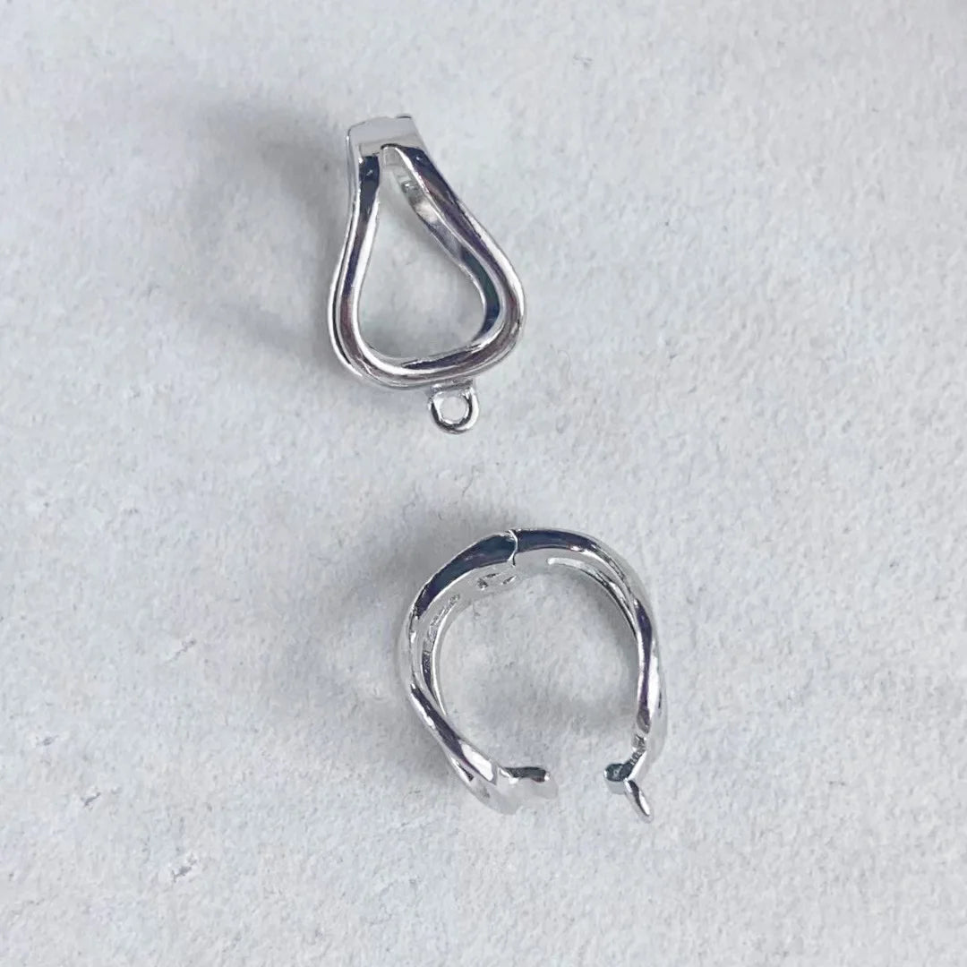 100% Real 925 Sterling Silver DIY Pendant Accessories Bulk Price Big Hole Style Hook for Jewelry Making Findings & Components
