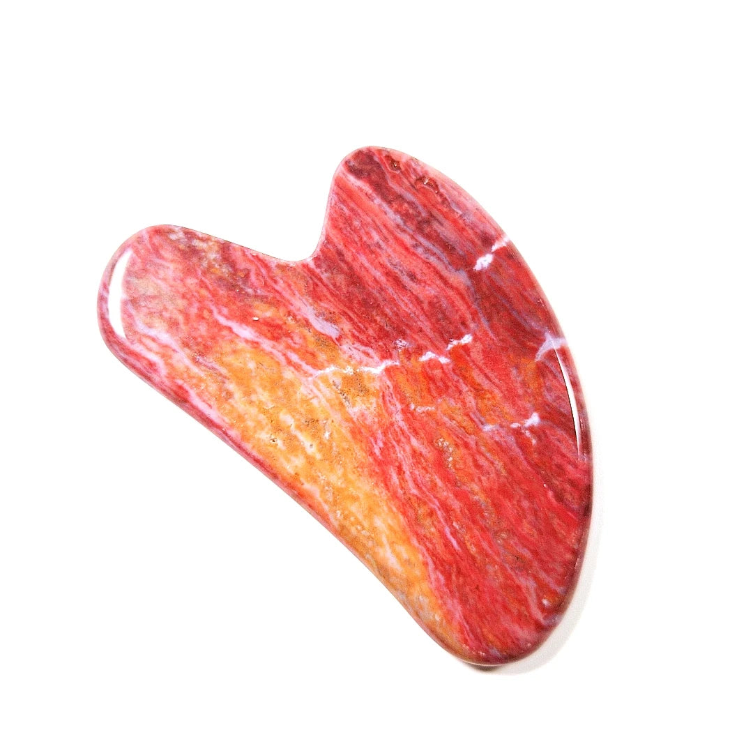 DIY In Stock! Royal Anti-aging Heart Scraping Massage Guasha Mookaite jasper Body Massager Tools for Parents