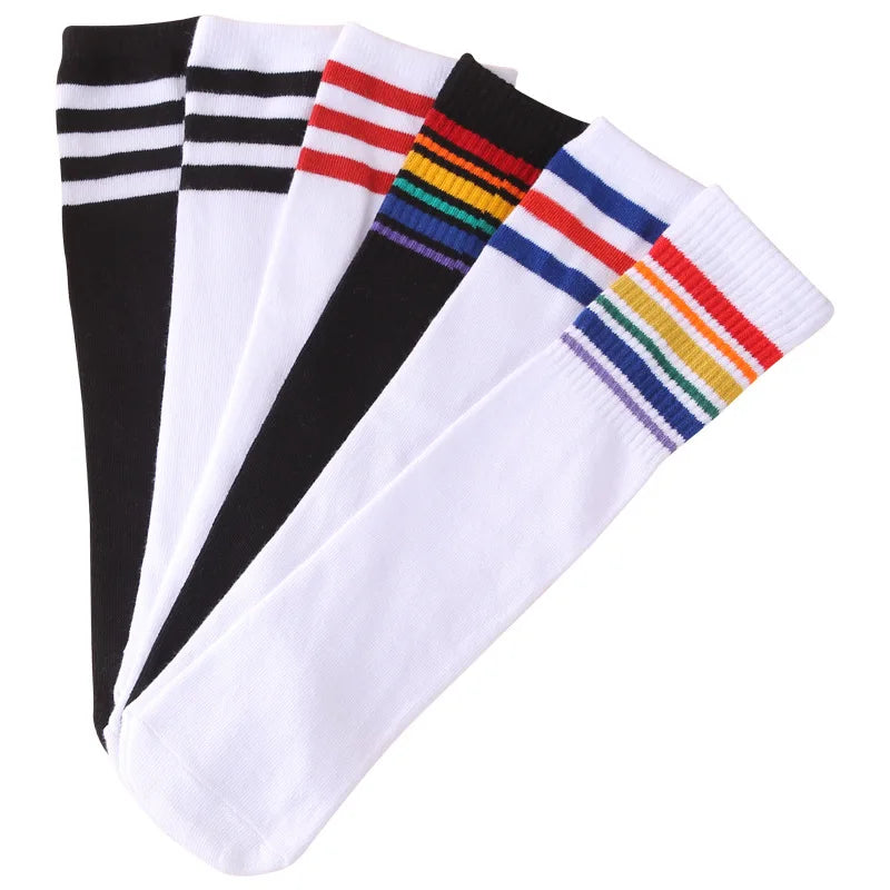 Bulk Over Knee Girl Compression Socks Kids Classic Stripe Boys Football School Socks Summer Soccer Sport Wear