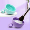 Elegant Design New Home Use Silicone Scrubbing Bowl Makeup Brush Cleaner Beauty Cleaning Tool with Practical Makeup Organizer