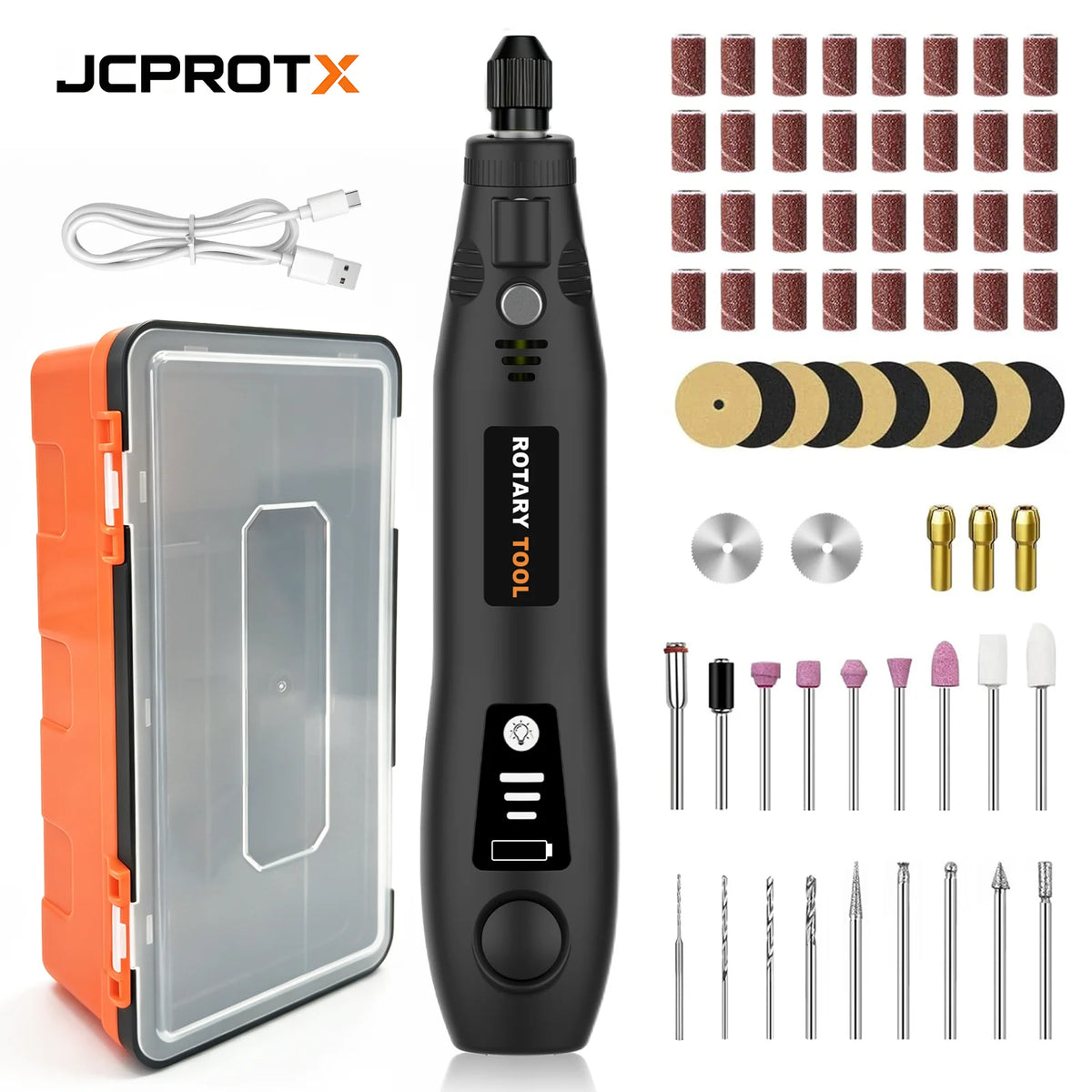 Electric Grinding Pen 3 Speed Variable Mini Rotary Tool USB Rechargeable Engraving Polishing Carving Drill Accessories Set MegaBDM
