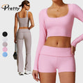 Wholesale Woman's Yoga Gym Set 2 Pieces Set Breathable Quick-dry Skin-friendly High Elastic Lady's Fitness Workout Sportswear.
