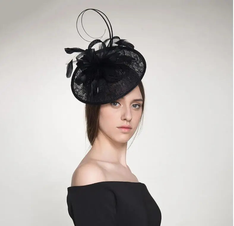 X1585 Elegant Vintage British Bowler Hat Adults Fashionable Millinery Fascinators Banquet Parties Royal Ascot Style Made Straw