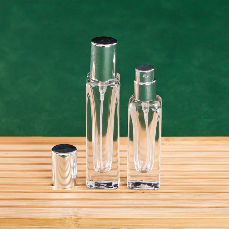 8ml 10ml Wholesale Square Clear Portable Sample Empty Mini Perfume Spray Bottle