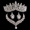 Conjunto De Joyas New Bride Suit Necklace Earrings Alloy Rhinestone Glass Temperament Fashion Wedding Dress Jewelry Set