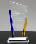ADL Customized Blue and Amber Crystal Employee Recognition Awards