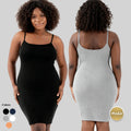 Women's Ribbed Spaghetti Strap Lounge Dress High Elastic Slim Fit Skirt Adjustable Straps Breathable & Comfortable Dress