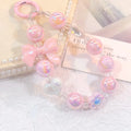 Creative Charm Hot Selling Creative Mobile Phone Chain Acrylic Keychain  Wristlet Flower Key Chain