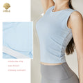 Women's High Impact Fixed Pad Vest Ribbed Soft Comfortable Breathable Sports Fitness Outdoor Gym Tank Top