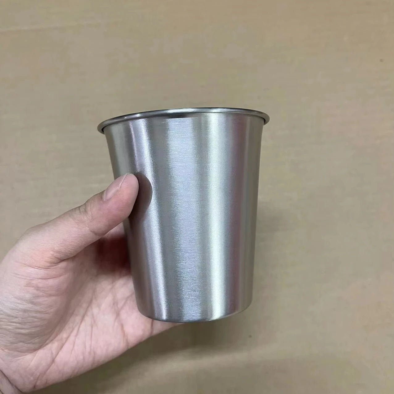 12oz Wholesale Custom Logo Stackable Single Wall 304 Stainless Steel Pint Cup to Stack Bar Tumbler Beer Cup