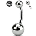 ASTM F136 G23 Titaniumg Piercing Jewelry Internal Thread / External Thread Navel Belly Button Rings Silver Gold