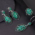 W0435 Affordable Luxury Jewelry Manufacturer Rhodium Plated 925 Sterling Silver Custom Agate Jewelry Set New Design Jewelry Set